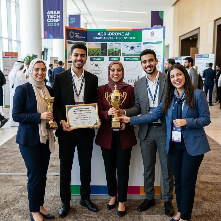 فوز فريق الهندسة بجائزة الابتكار العربي